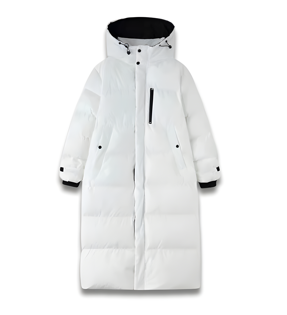 Bianca Long Oversized Hooded Puffer Coat in White