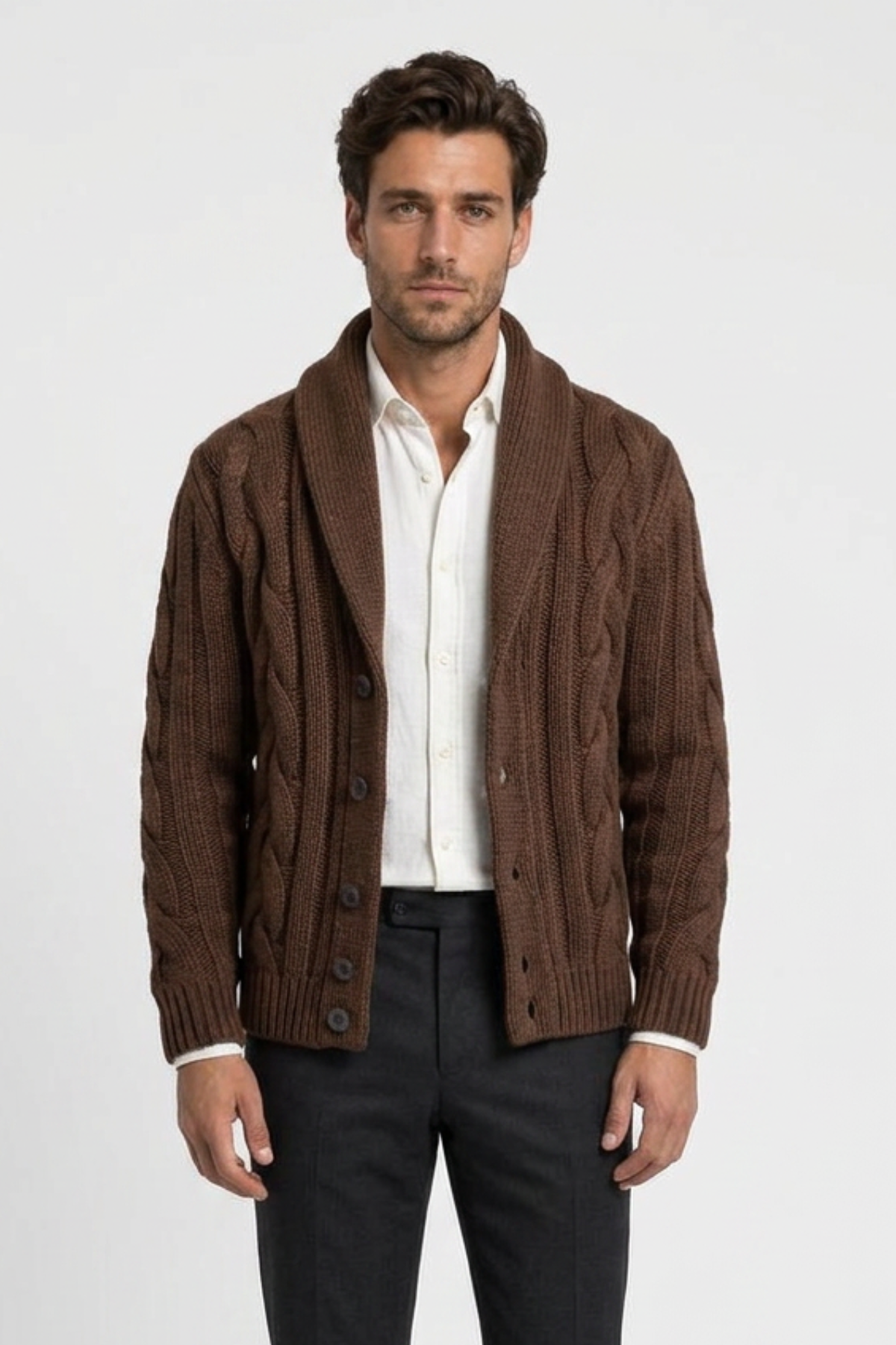 Kevin Cable Knit Cardigan