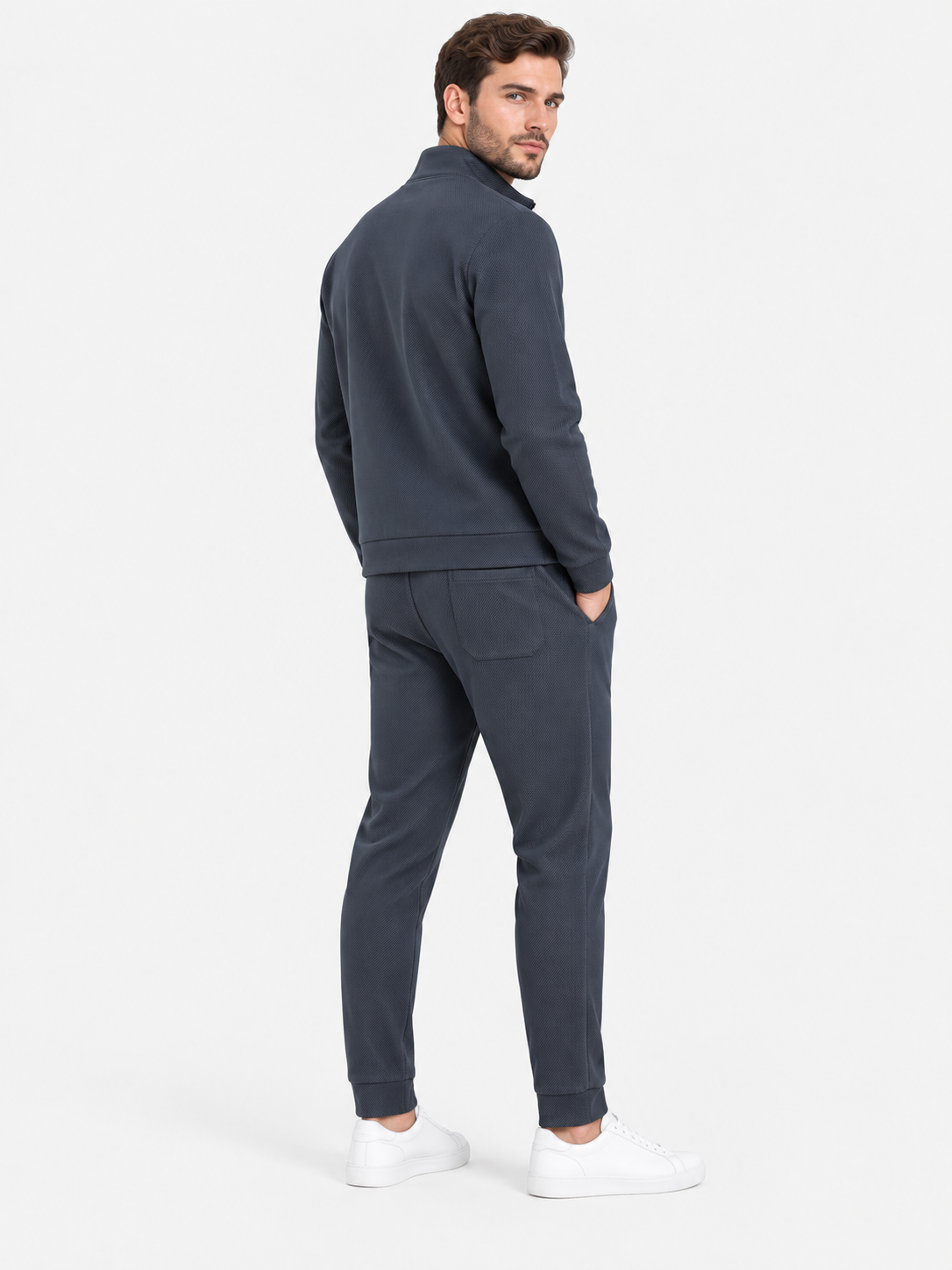 Men Full Zip Tracksuit Set