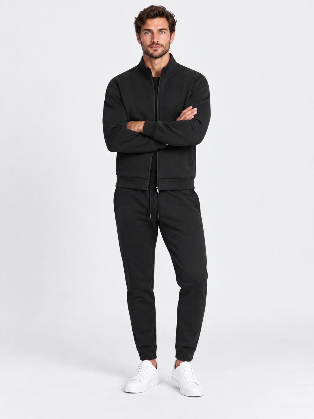 Men Full Zip Tracksuit Set