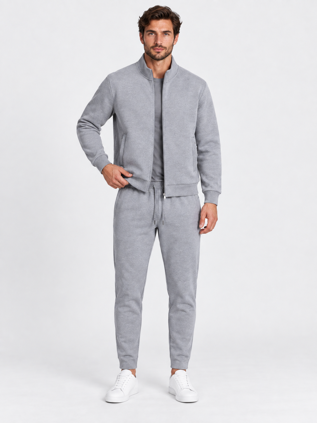 Men Full Zip Tracksuit Set