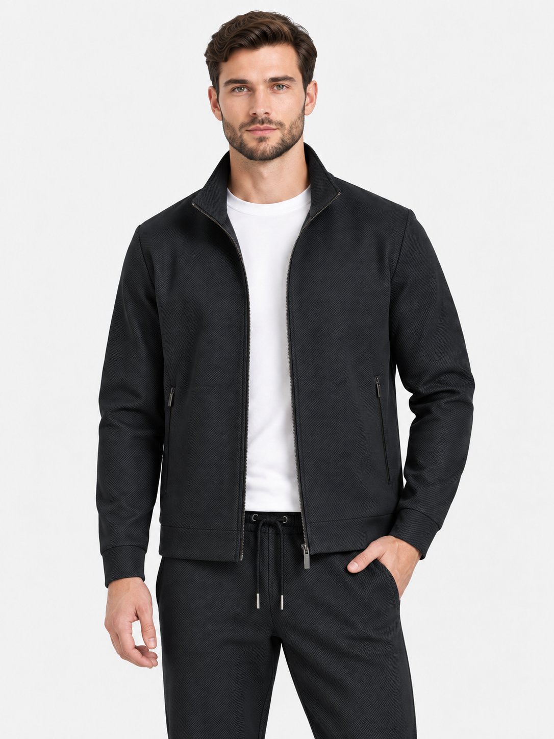 Men Full Zip Tracksuit Set
