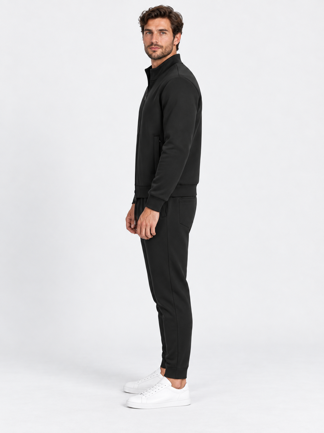 Men Full Zip Tracksuit Set
