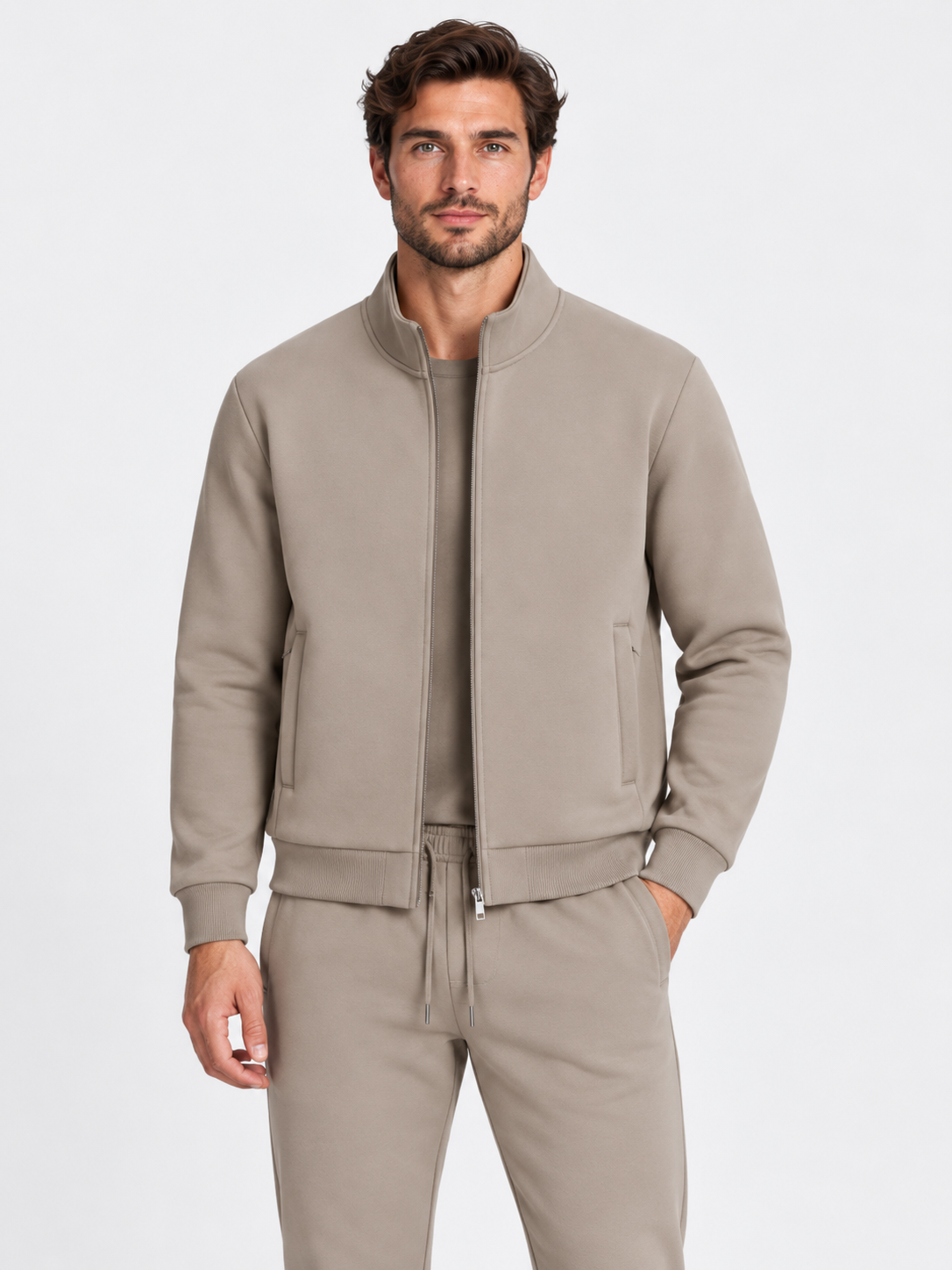 Men Full Zip Tracksuit Set