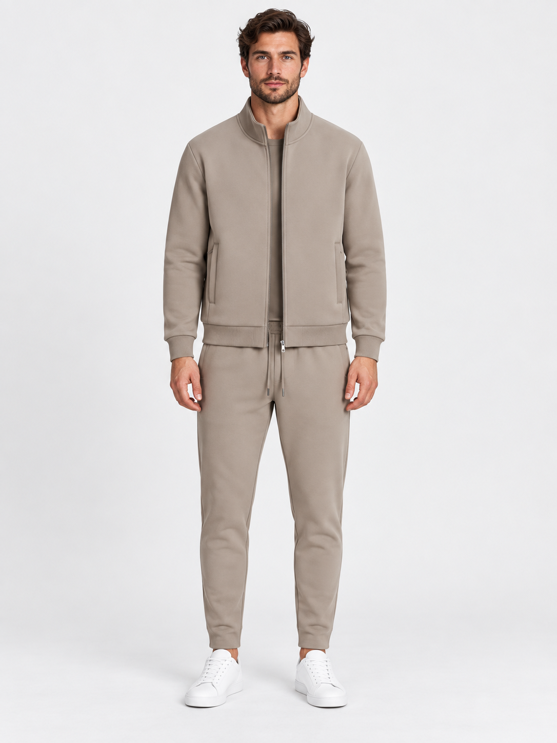 Men Full Zip Tracksuit Set