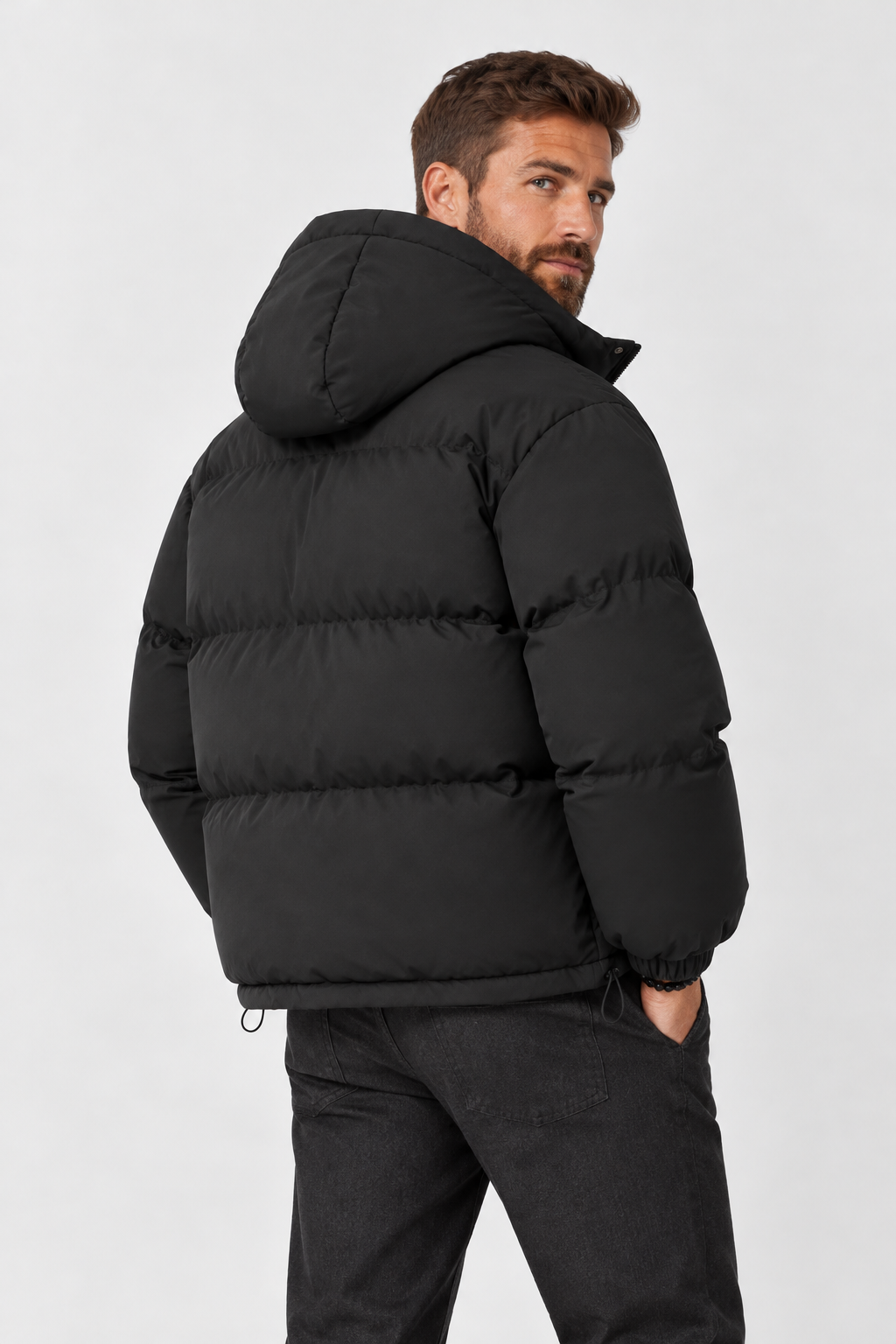 Doudoune à capuche pour homme coupe oversize