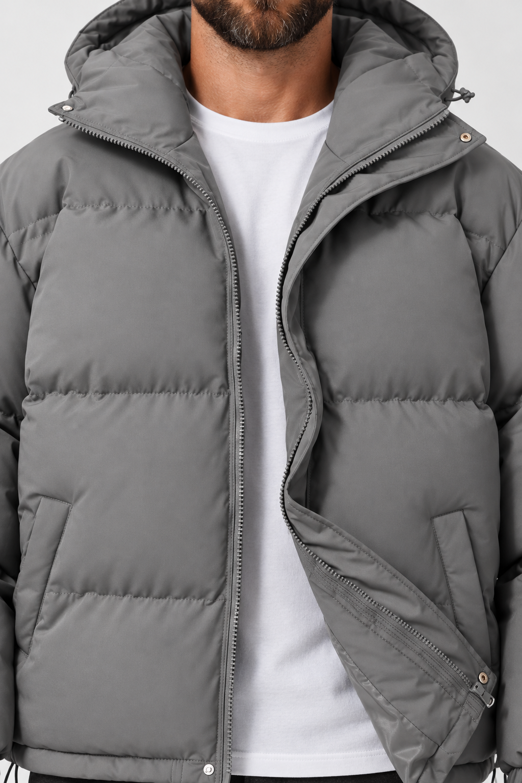Doudoune à capuche pour homme coupe oversize