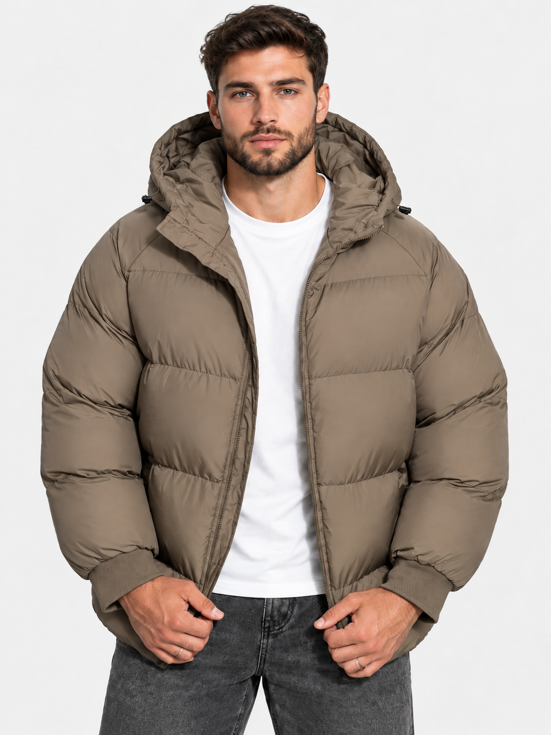 Men Oversized Hooded Puffer Jacket