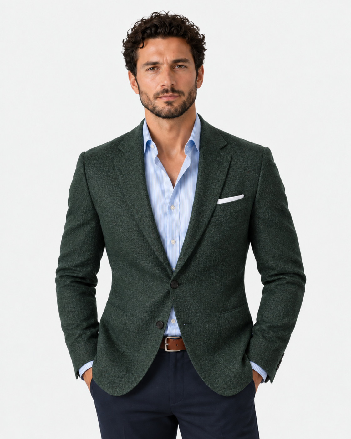 Men Single Breasted Tailored Blazer