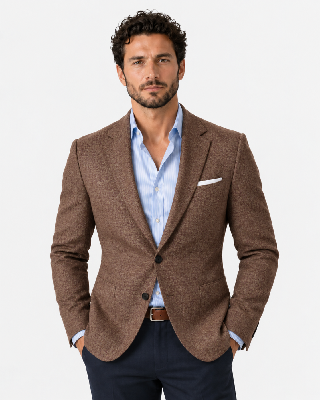 Men Single Breasted Tailored Blazer
