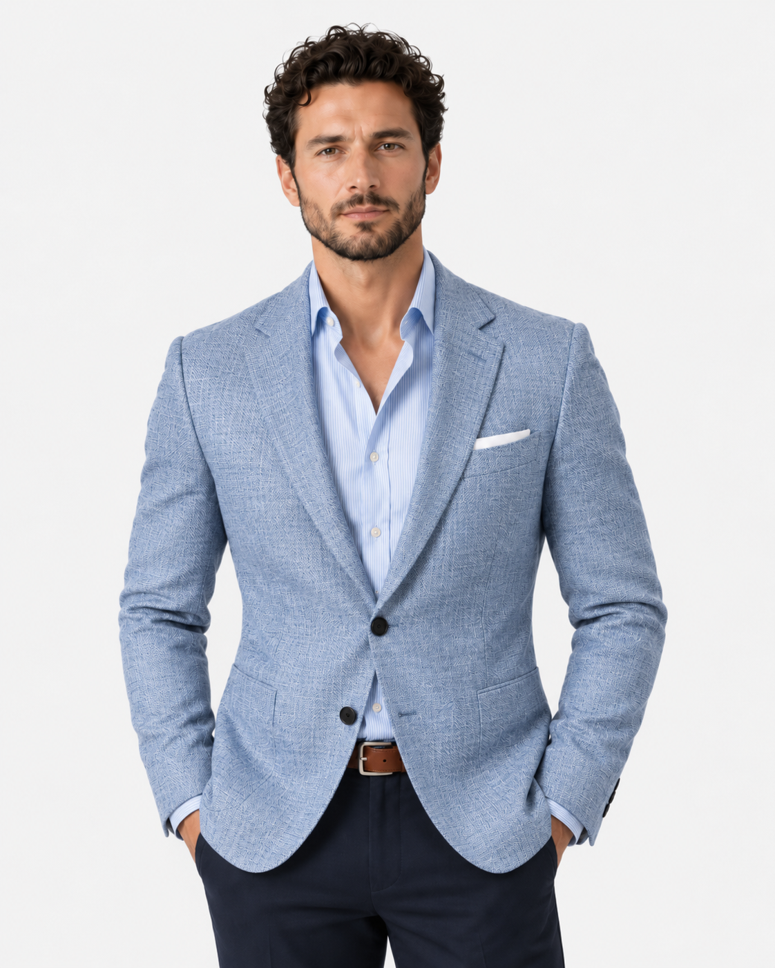 Men Single Breasted Tailored Blazer