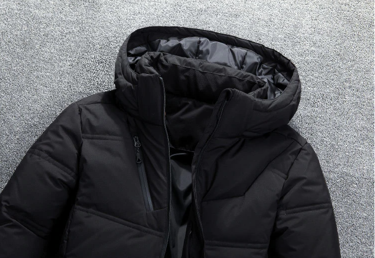 Cameron Detachable Hood Puffer Jacket in Black