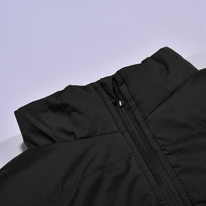 Hudson Stand Collar Padded Bomber Jacket in Black