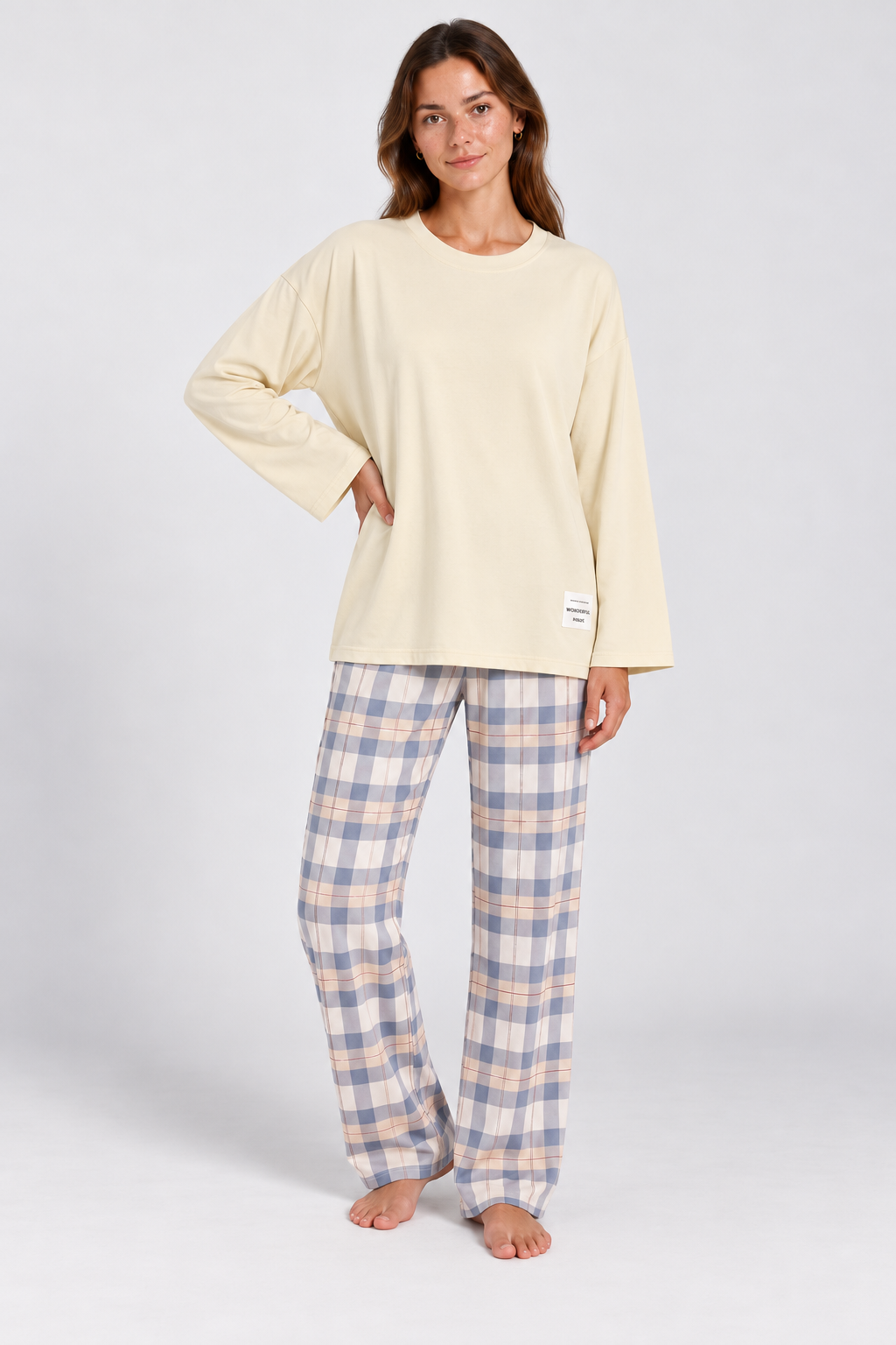 Hattie Checked Oversized Pyjama Set