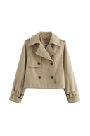 Stacy Cropped Trench Jacket
