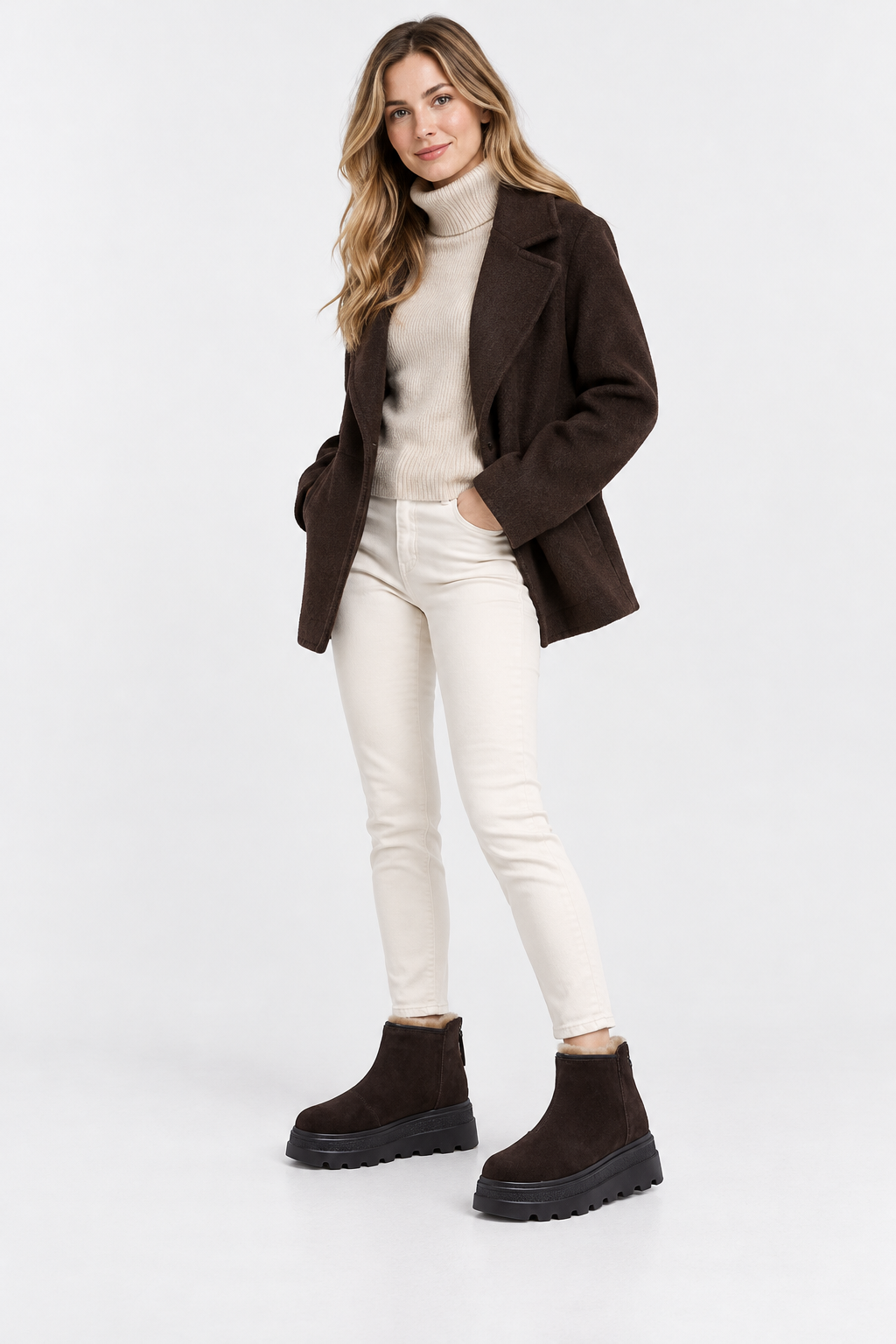 Women Fur Lined Ankle Snow Boots