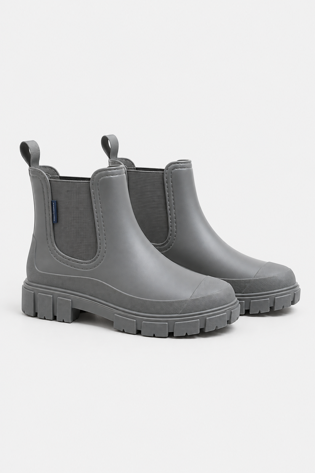 Women Waterproof Chunky Chelsea Boots Elastic Side