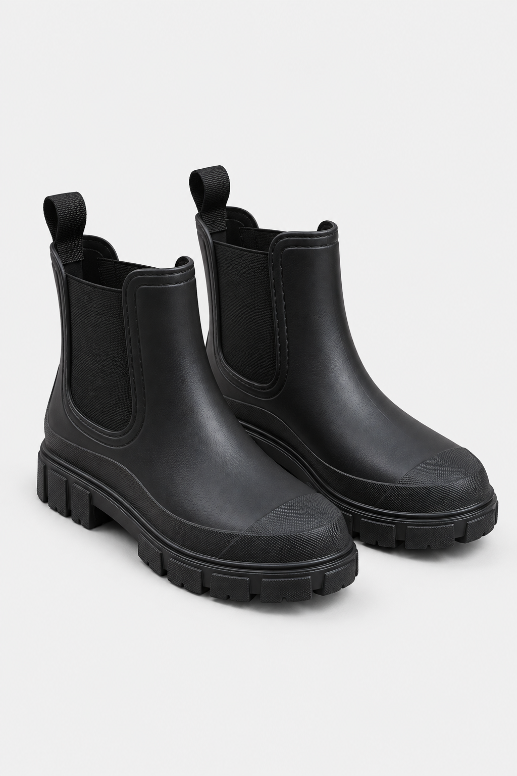 Women Waterproof Chunky Chelsea Boots Elastic Side