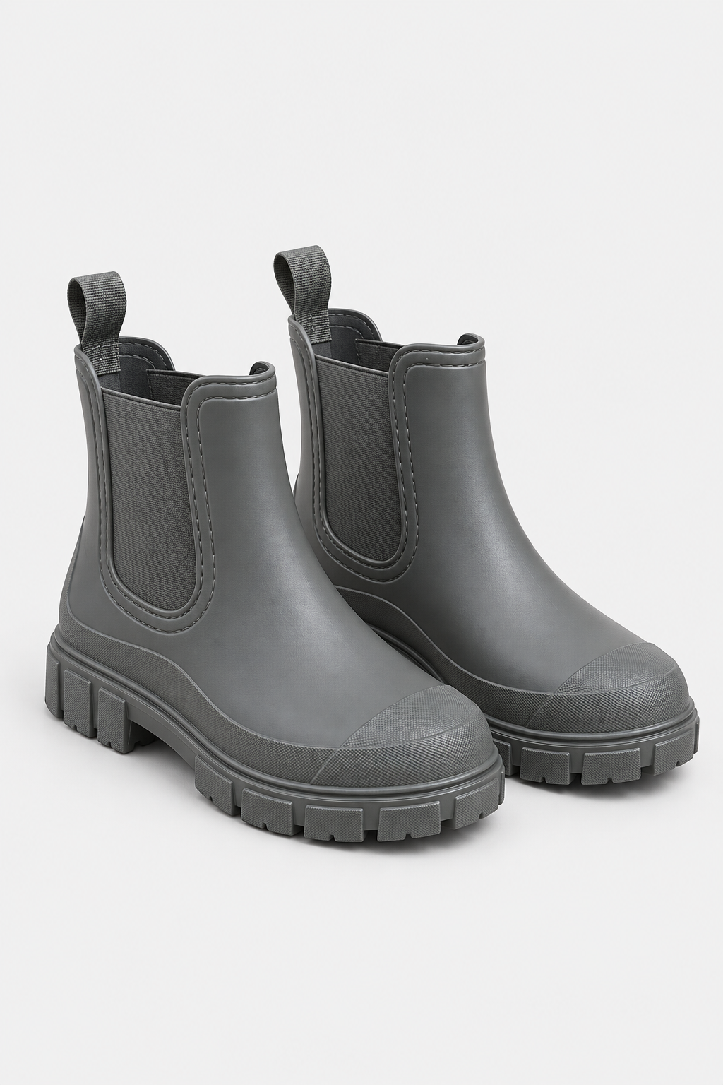 Women Waterproof Chunky Chelsea Boots Elastic Side
