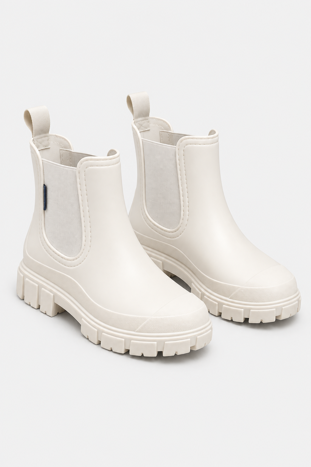 Women Waterproof Chunky Chelsea Boots Elastic Side