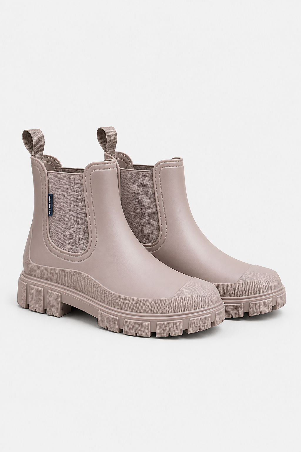 Women Waterproof Chunky Chelsea Boots Elastic Side