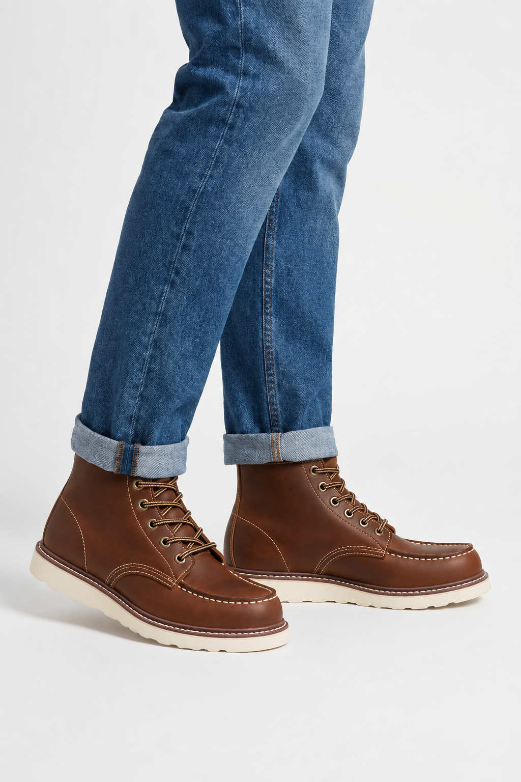 Homme Bottes Hautes à Lacets