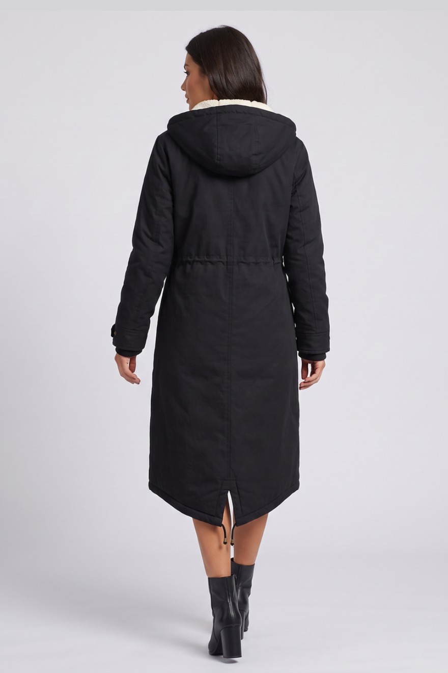 Womens Faux Fur Hood Parka