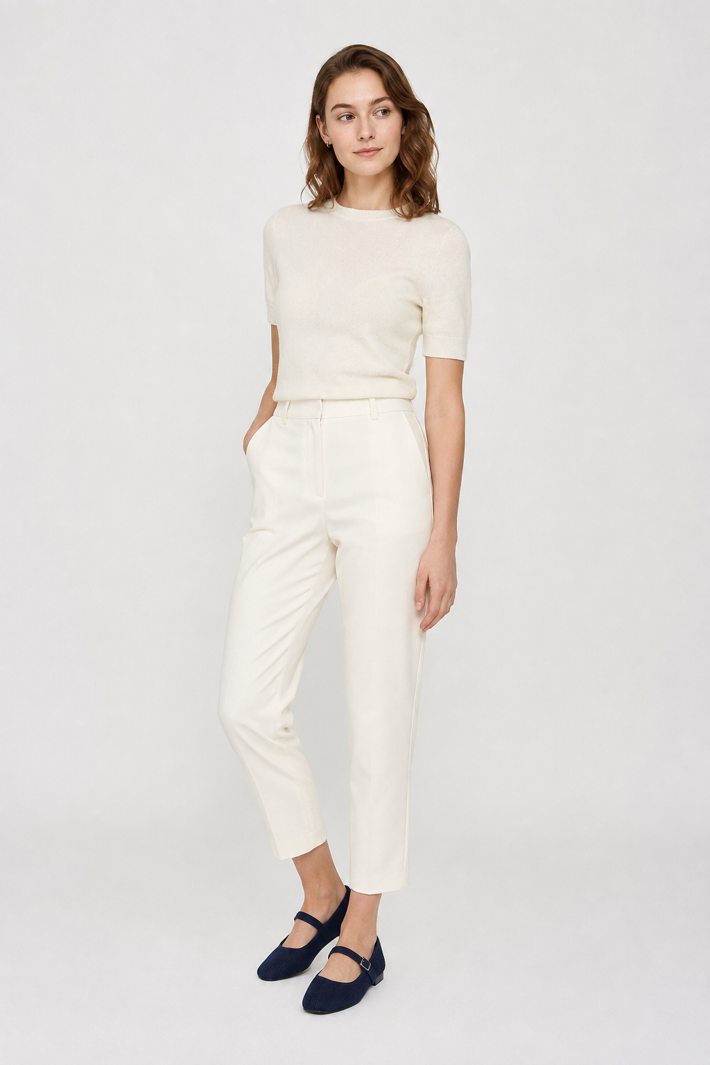 Mary Jane Ribbed Buckle Flats
