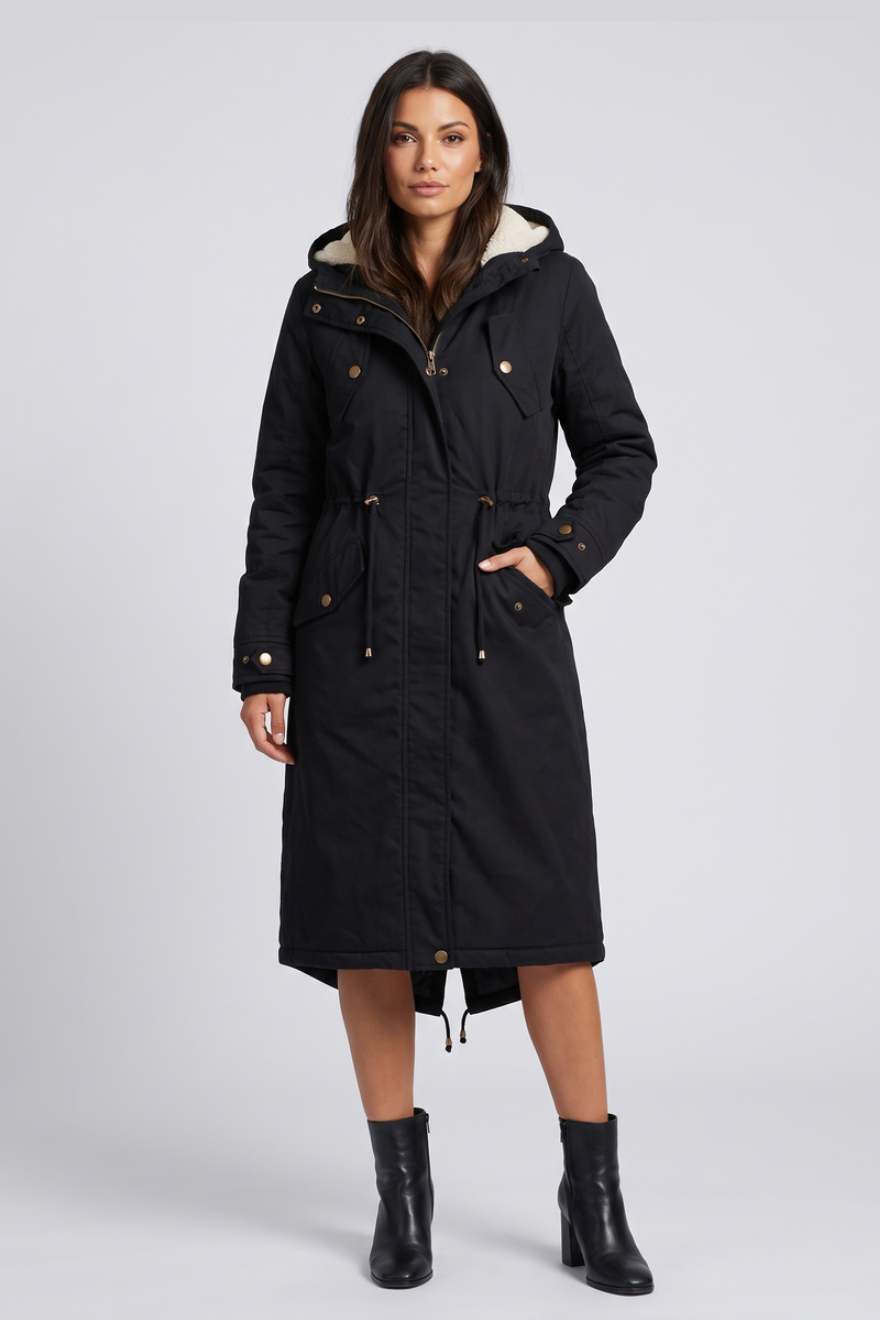 Womens Faux Fur Hood Parka