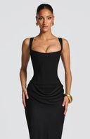 Cybéle corset square neck maxi dress
