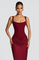 Cybéle corset square neck maxi dress
