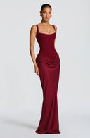 Cybéle corset square neck maxi dress