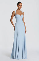 Clémence crepe sweetheart maxi dress