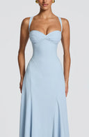 Clémence crepe sweetheart maxi dress
