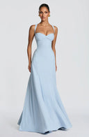 Clémence crepe sweetheart maxi dress