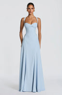 Clémence crepe sweetheart maxi dress