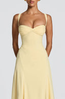 Clémence crepe sweetheart maxi dress