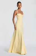 Clémence crepe sweetheart maxi dress