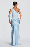 Sidonie one-shoulder satin maxi dress