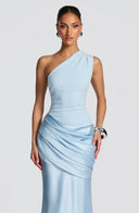 Sidonie one-shoulder satin maxi dress