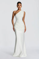 Sidonie one-shoulder satin maxi dress