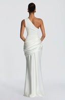 Sidonie one-shoulder satin maxi dress