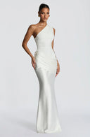 Sidonie one-shoulder satin maxi dress
