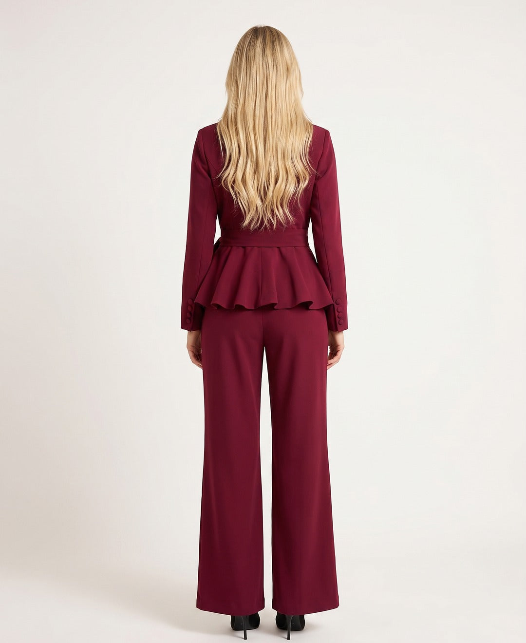 Colette Suit Burgundy back