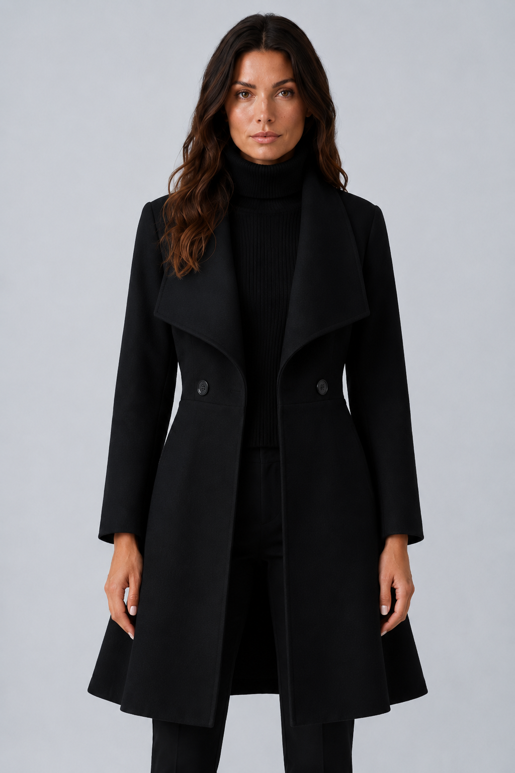 Manteau portefeuille effet laine Georgina