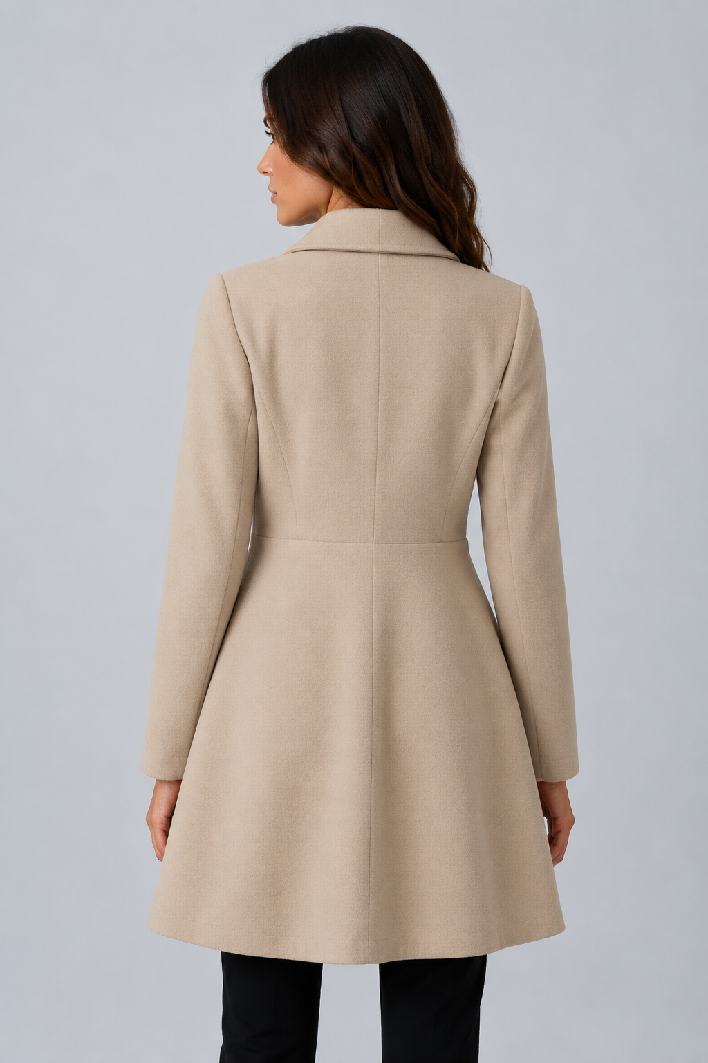 Manteau portefeuille effet laine Georgina