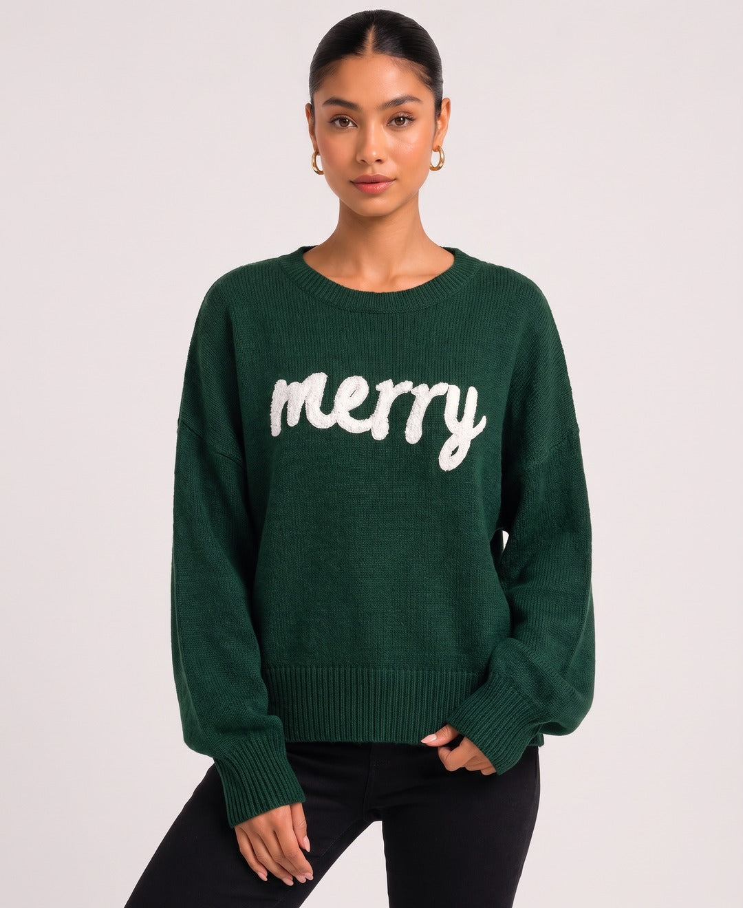 Everly Jumper in Green, front view