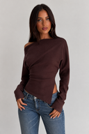 Evy Asymmetric Knit Top