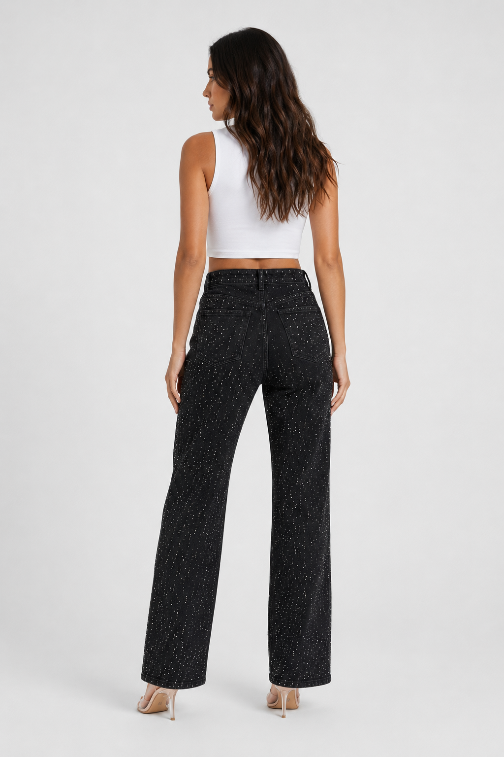 Jamie Wide Leg Sparkle Jeans