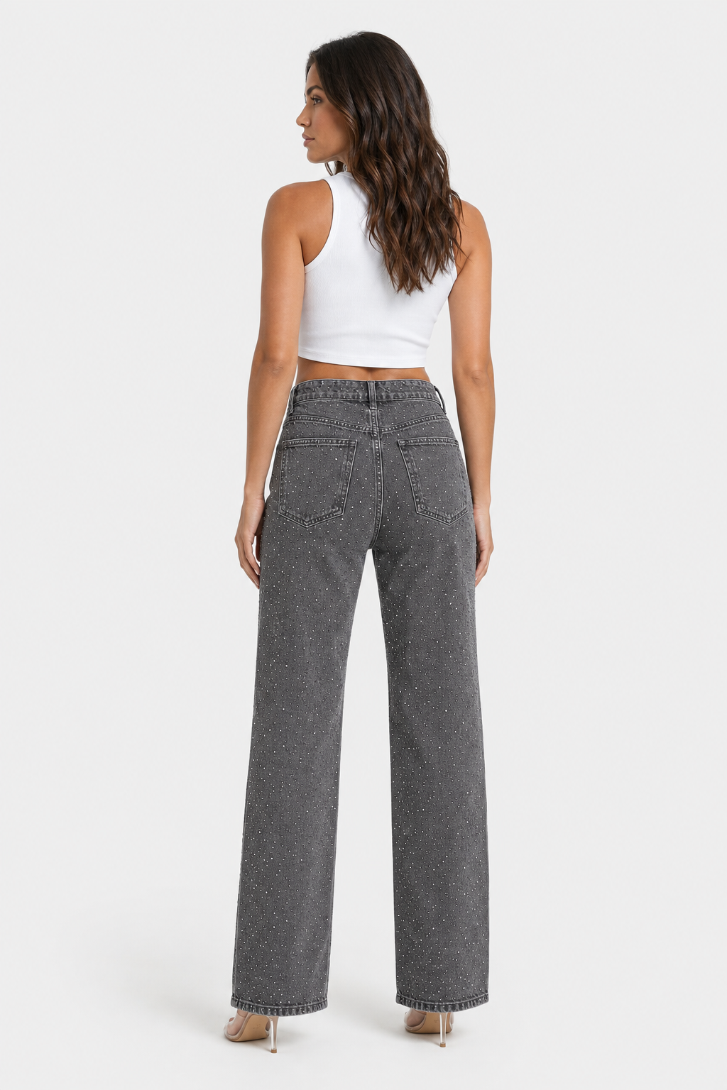 Jamie Wide Leg Sparkle Jeans